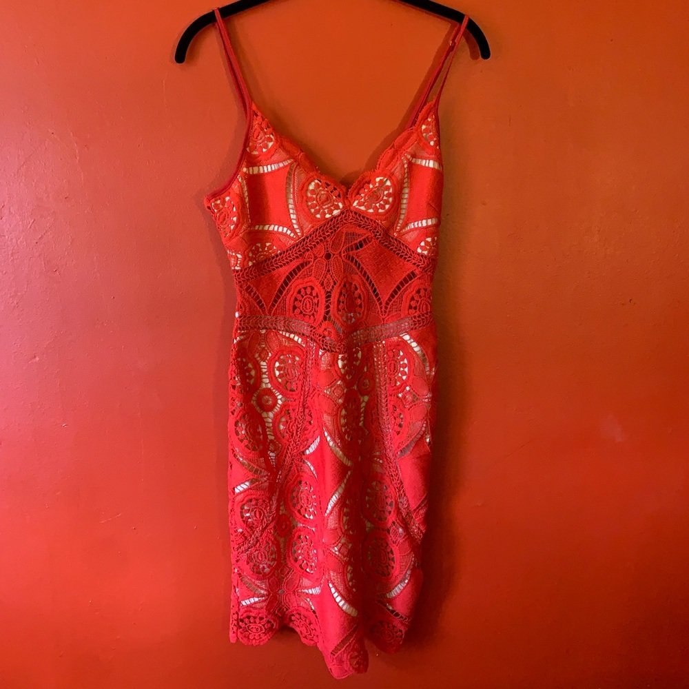 NWT crochet red dress